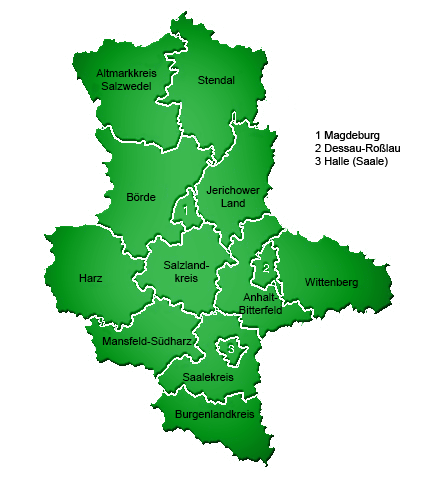 Karte von Sachsen-Anhalt